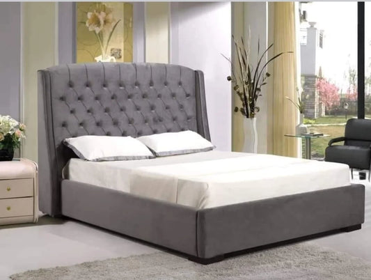 Angelo Wing Back Bed and Mattress Set