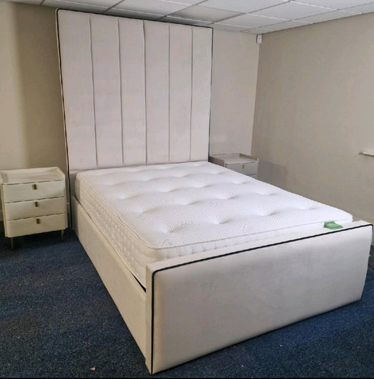 Luxury Fluted Bed with Black Trim