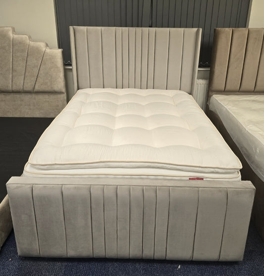 Manhattan Upholstered Bed Frame With Wings