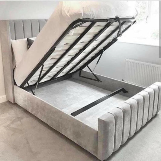 Panel Wing Bed with optional Gas Lift Ottoman storage