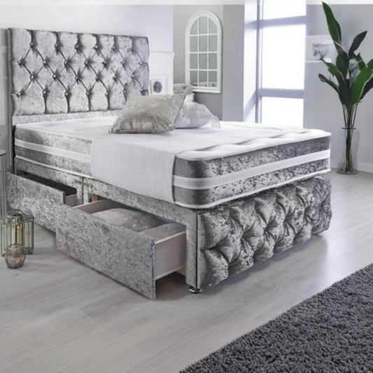 Manaco Divan Bed With Mattress and Optional Storage Drawers